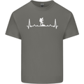 Trekking ECG Walking Rambling Hiking Pulse Mens Cotton T-Shirt Tee Top Charcoal