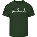 Trekking ECG Walking Rambling Hiking Pulse Mens Cotton T-Shirt Tee Top Forest Green