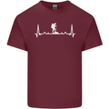 Trekking ECG Walking Rambling Hiking Pulse Mens Cotton T-Shirt Tee Top Maroon