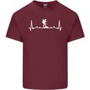 Trekking ECG Walking Rambling Hiking Pulse Mens Cotton T-Shirt Tee Top Maroon