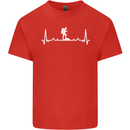 Trekking ECG Walking Rambling Hiking Pulse Mens Cotton T-Shirt Tee Top Red
