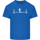 Trekking ECG Walking Rambling Hiking Pulse Mens Cotton T-Shirt Tee Top Royal Blue