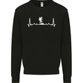 Trekking ECG Walking Rambling Hiking Pulse Mens Sweatshirt Jumper Black