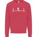 Trekking ECG Walking Rambling Hiking Pulse Mens Sweatshirt Jumper Heliconia