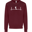 Trekking ECG Walking Rambling Hiking Pulse Mens Sweatshirt Jumper Maroon