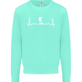 Trekking ECG Walking Rambling Hiking Pulse Mens Sweatshirt Jumper Peppermint