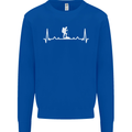 Trekking ECG Walking Rambling Hiking Pulse Mens Sweatshirt Jumper Royal Blue