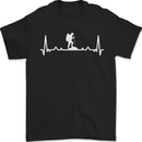 Trekking ECG Walking Rambling Hiking Pulse Mens T-Shirt 100% Cotton Black