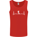 Trekking ECG Walking Rambling Hiking Pulse Mens Vest Tank Top Red
