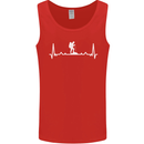 Trekking ECG Walking Rambling Hiking Pulse Mens Vest Tank Top Red