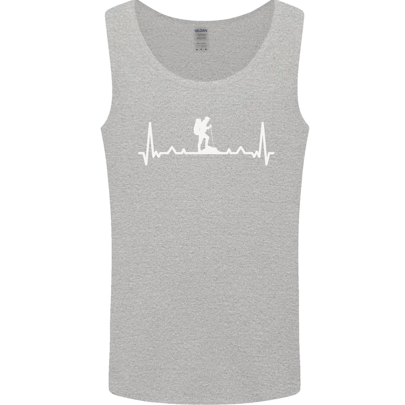 Trekking ECG Walking Rambling Hiking Pulse Mens Vest Tank Top Sports Grey