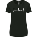 Trekking ECG Walking Rambling Hiking Pulse Womens Wider Cut T-Shirt Black