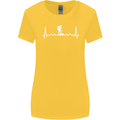 Trekking ECG Walking Rambling Hiking Pulse Womens Wider Cut T-Shirt Yellow