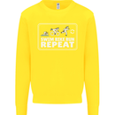 Triathlon Running Swimming Cycling Unicorn Kids Sweatshirt Jumper Yellow