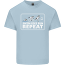 Triathlon Running Swimming Cycling Unicorn Kids T-Shirt Childrens Light Blue