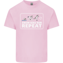 Triathlon Running Swimming Cycling Unicorn Kids T-Shirt Childrens Light Pink