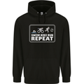 Triathlon Running Swimming Cycling Unicorn Mens 80% Cotton Hoodie Black