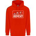Triathlon Running Swimming Cycling Unicorn Mens 80% Cotton Hoodie Bright Red