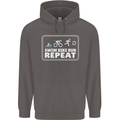 Triathlon Running Swimming Cycling Unicorn Mens 80% Cotton Hoodie Charcoal