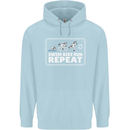 Triathlon Running Swimming Cycling Unicorn Mens 80% Cotton Hoodie Light Blue