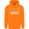 Triathlon Running Swimming Cycling Unicorn Mens 80% Cotton Hoodie Orange