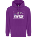 Triathlon Running Swimming Cycling Unicorn Mens 80% Cotton Hoodie Purple