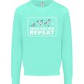 Triathlon Running Swimming Cycling Unicorn Mens Sweatshirt Jumper Peppermint
