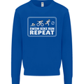 Triathlon Running Swimming Cycling Unicorn Mens Sweatshirt Jumper Royal Blue