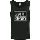Triathlon Running Swimming Cycling Unicorn Mens Vest Tank Top Black
