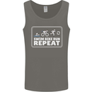 Triathlon Running Swimming Cycling Unicorn Mens Vest Tank Top Charcoal