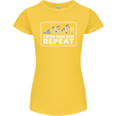 Triathlon Running Swimming Cycling Unicorn Womens Petite Cut T-Shirt Yellow