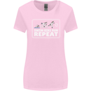 Triathlon Running Swimming Cycling Unicorn Womens Wider Cut T-Shirt Light Pink