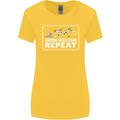 Triathlon Running Swimming Cycling Unicorn Womens Wider Cut T-Shirt Yellow