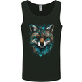 Tribal Fox With a Watercolour Effect Mens Vest Tank Top Black