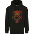 Tribal Spirit Owl Childrens Kids Hoodie Black