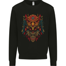 Tribal Spirit Owl Kids Sweatshirt Jumper Black