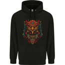 Tribal Spirit Owl Mens 80% Cotton Hoodie Black
