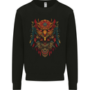 Tribal Spirit Owl Mens Sweatshirt Jumper Black