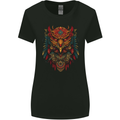 Tribal Spirit Owl Womens Wider Cut T-Shirt Black