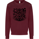 Tribal Triathlon Swimming Running Cycling Kids Sweatshirt Jumper Maroon