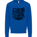 Tribal Triathlon Swimming Running Cycling Kids Sweatshirt Jumper Royal Blue