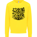 Tribal Triathlon Swimming Running Cycling Kids Sweatshirt Jumper Yellow