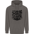 Tribal Triathlon Swimming Running Cycling Mens 80% Cotton Hoodie Charcoal