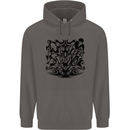 Tribal Triathlon Swimming Running Cycling Mens 80% Cotton Hoodie Charcoal