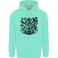 Tribal Triathlon Swimming Running Cycling Mens 80% Cotton Hoodie Peppermint