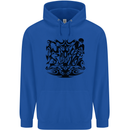Tribal Triathlon Swimming Running Cycling Mens 80% Cotton Hoodie Royal Blue