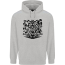 Tribal Triathlon Swimming Running Cycling Mens 80% Cotton Hoodie Sports Grey