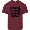 Tribal Triathlon Swimming Running Cycling Mens Cotton T-Shirt Tee Top Maroon