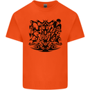 Tribal Triathlon Swimming Running Cycling Mens Cotton T-Shirt Tee Top Orange