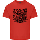 Tribal Triathlon Swimming Running Cycling Mens Cotton T-Shirt Tee Top Red